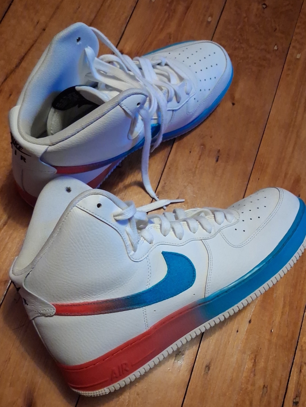 Nike Air Force 1 Hi '07 LV8 Blue Ember Glow Mens 13 - Picture 4 of 7